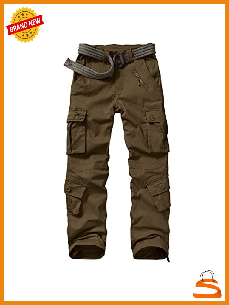 Cargo Pants With 8 Pockets Cotton Ripstop Straight Leg